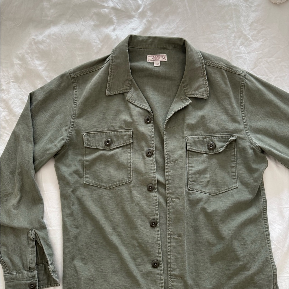 J Crew Wallace & Barnes Olive Green Shirt Jacket